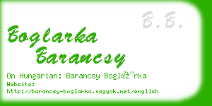 boglarka barancsy business card